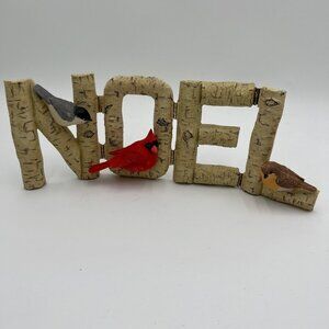 Hallmark Marjolein Bastin Nature's Sketchbook NOEL Hinged Sign faux resin Birch